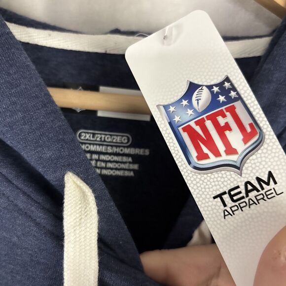 Seattle Seahawks NFL Team Hoodie Men’s Size 2XL Blue Embroidered Hawk NWT - Picture 3 of 5